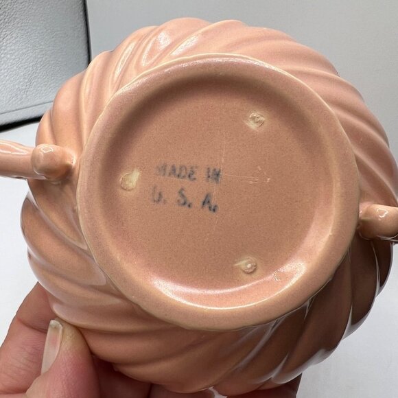 Franciscan Pottery Coronado Satin Coral Cream Bouillon Soup Bowl with Saucer - Picture 6 of 11